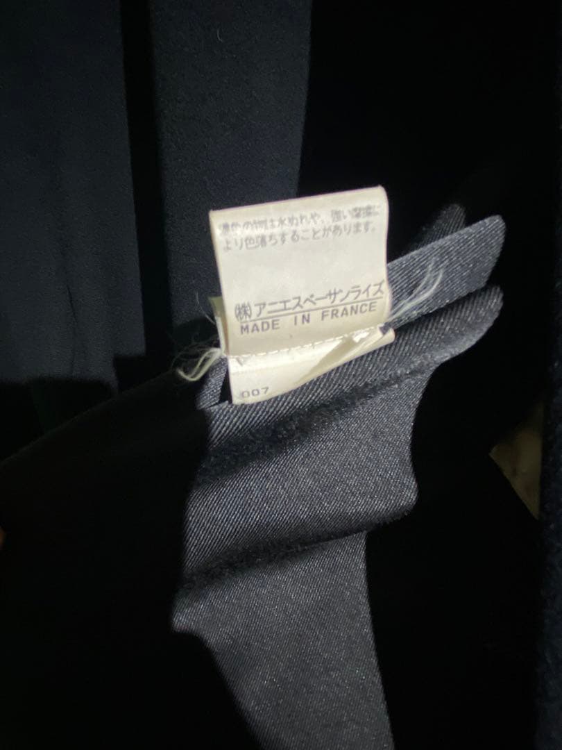 クリーニング済★フランス製⭐︎アニエスベー ウールコート ブラック　2 希少