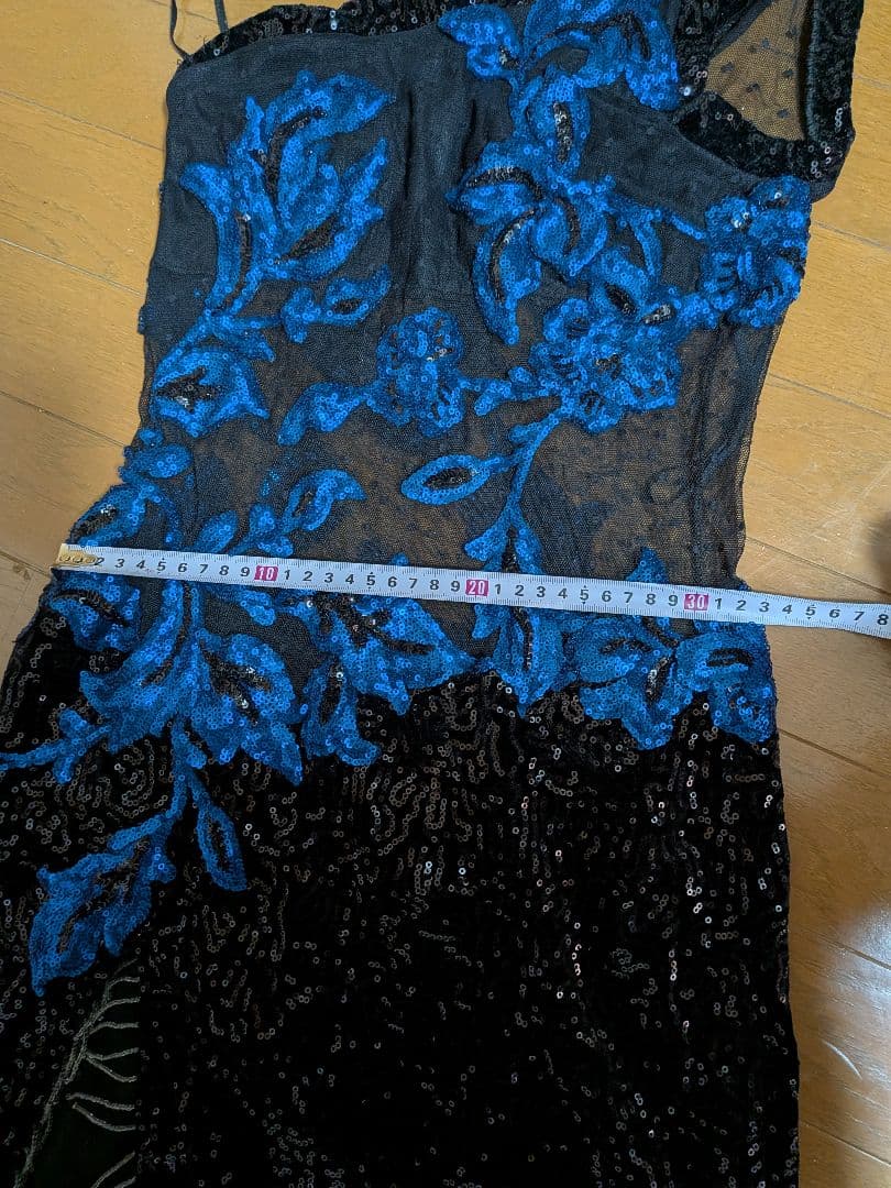 値下げMimiPinzon青と黒のワンショルダーアルゼンチンタンゴ衣装社交ダンス