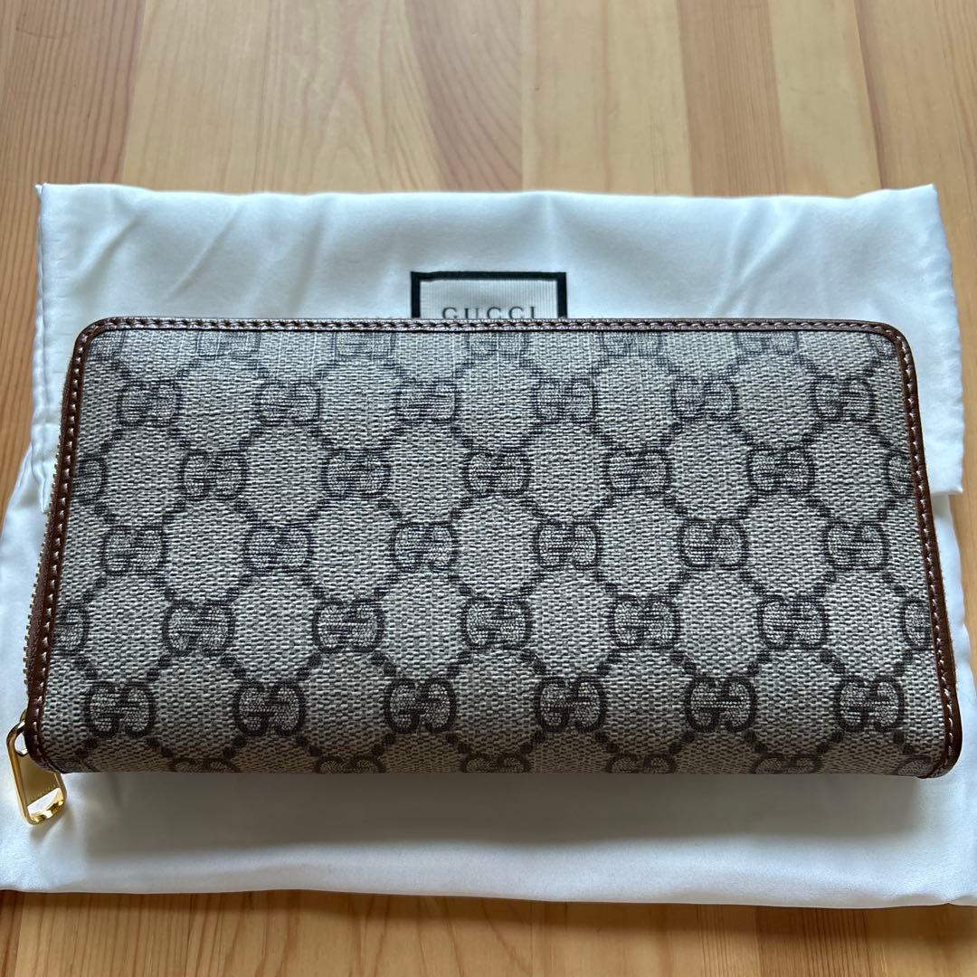 GUCCI ホースビット 1955 ラウンドファスナー長財布 ベージュ　外箱なし