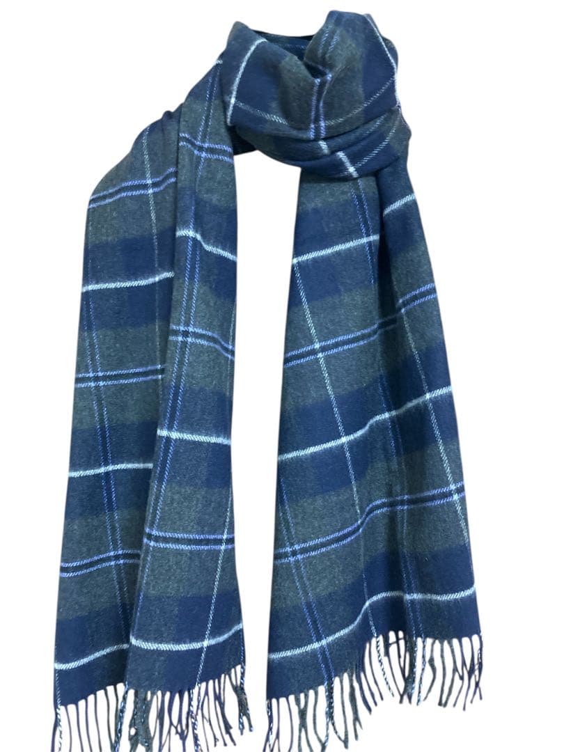 美品 ジョンストンズ アローズ別注 カシミヤ54% 中大判ストール 国内