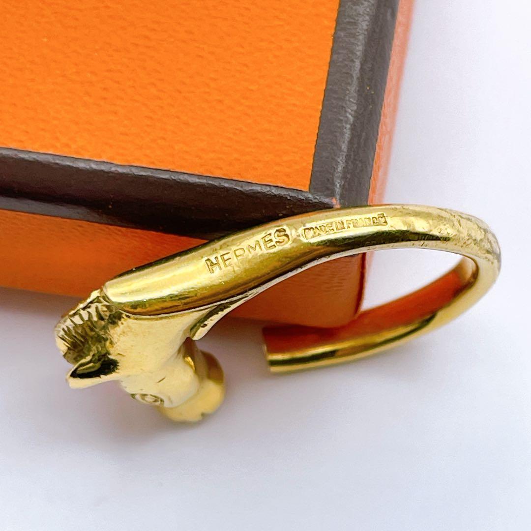 HERMES リング　シュバルホース　ヴィンテージ　ゴールド　指輪　11号
