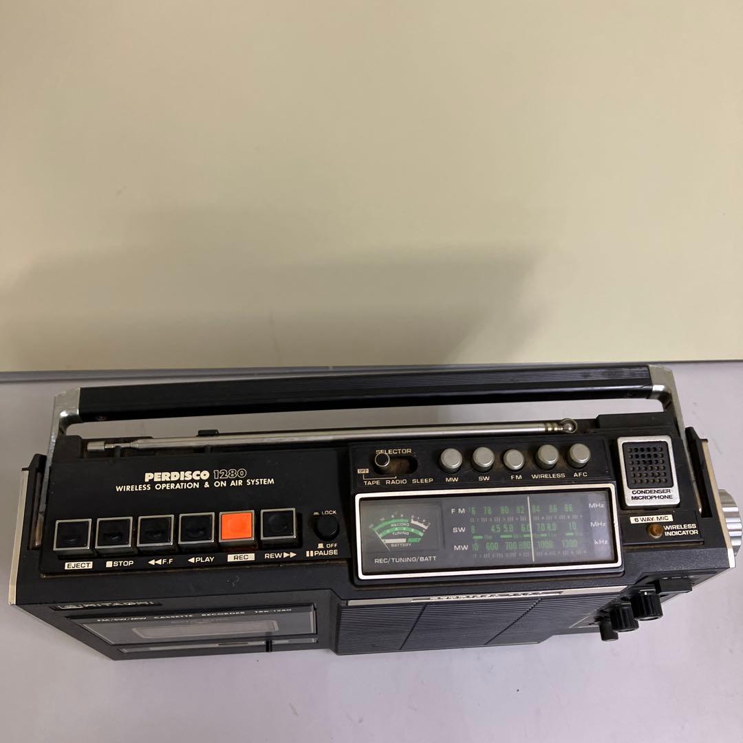 D-1 日立 HITACHI ラジカセ レトロ パディスコ TRK-1280 - メルカリ