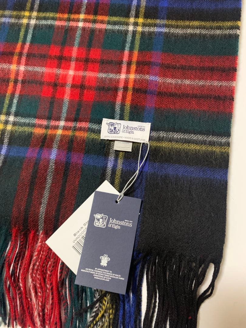 み*ヤ様 Johnstons of Elgin タータンチェックストール