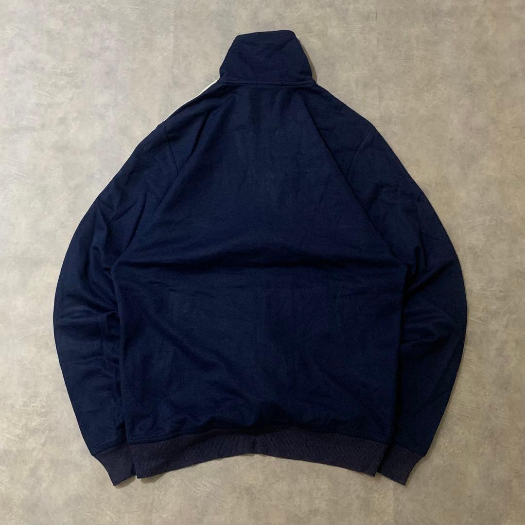 12年製adidas古着トラックジャケット刺繍ロゴベッケンバウアー紺DB175