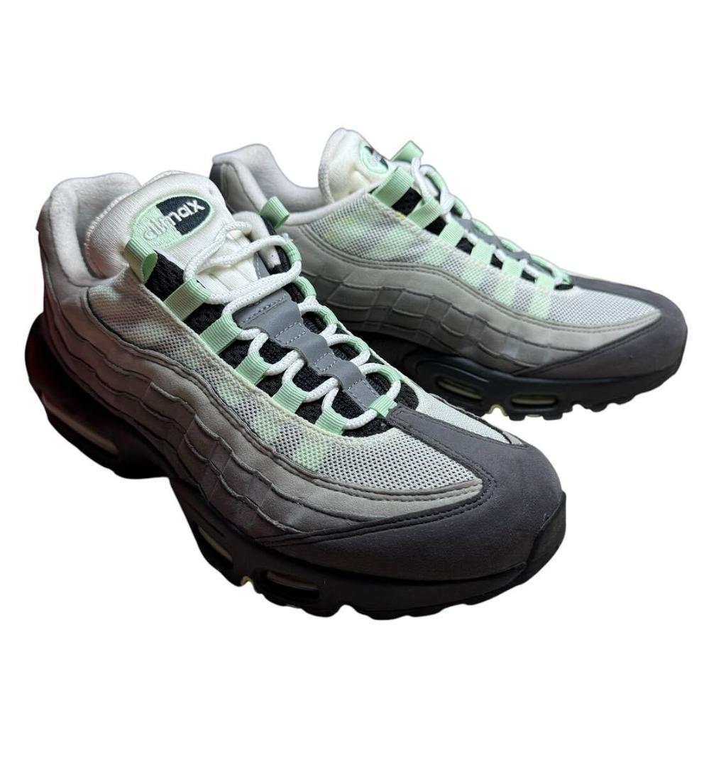 美品 19年NIKE エアマックス 95 白/フレッシュミント US9 27㎝