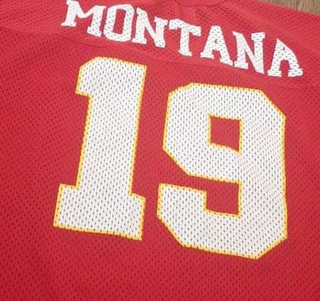 希少 90s USA製 NFL チーフス ジョー・モンタナ ジャージ L 赤 - メルカリ