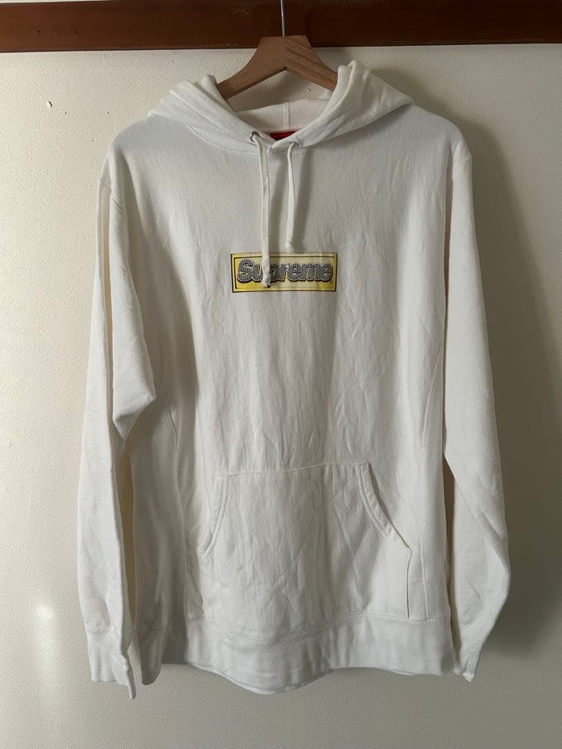 レア！貴重13ss supreme blingボックスロゴパーカーホワイト綾野剛