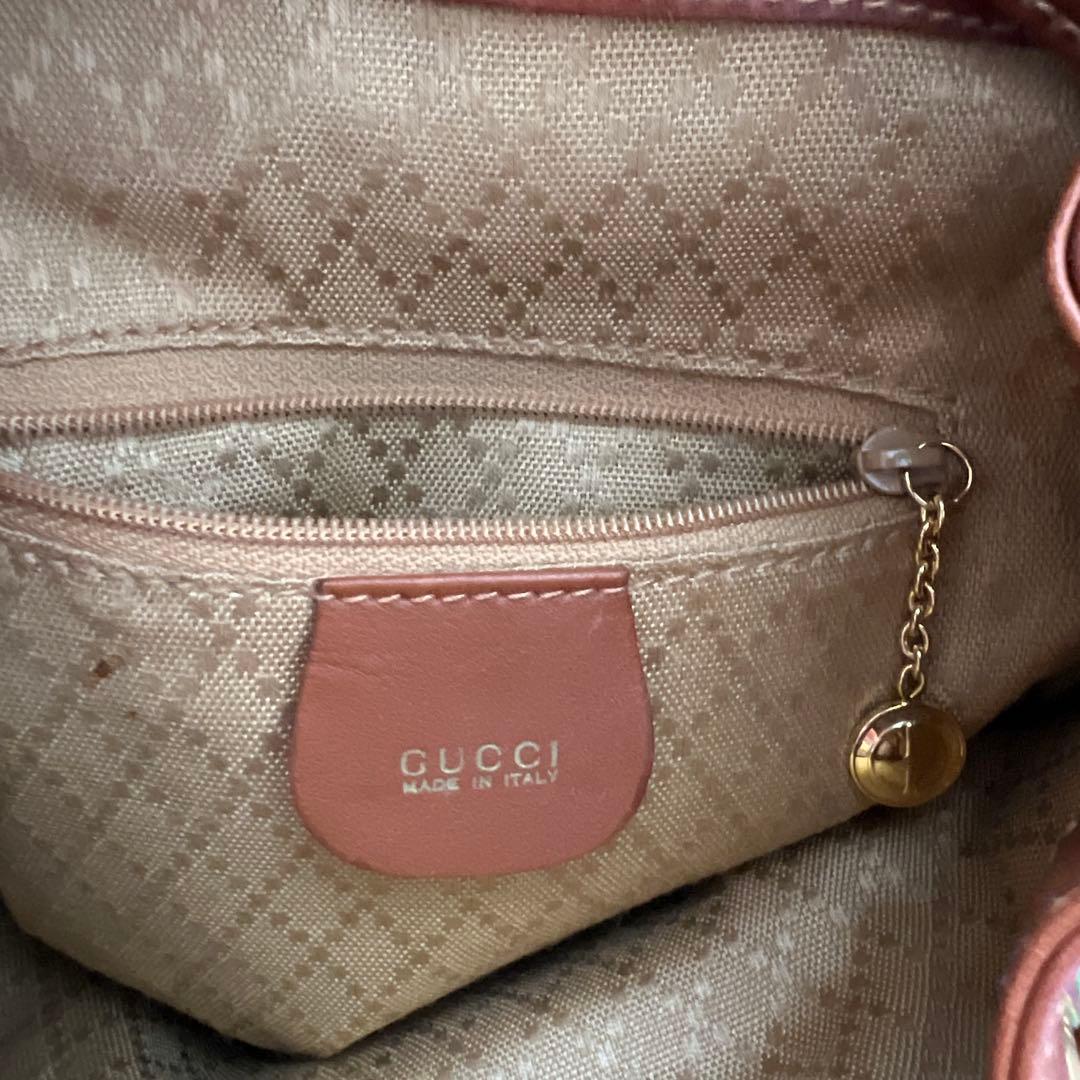 GUCCI グッチ バンブー レザー ミニリュック ブラウン