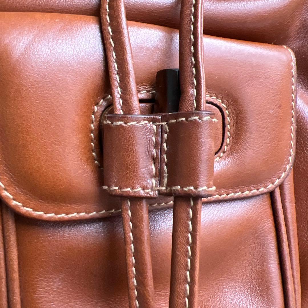 GUCCI グッチ バンブー レザー ミニリュック ブラウン