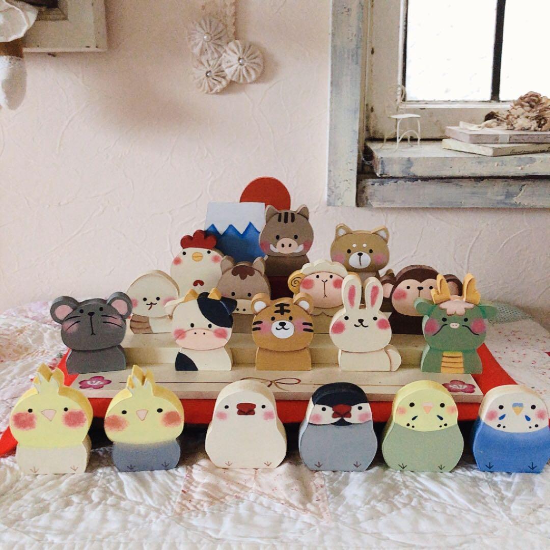 干支 十二支 トールペイント ナチュラル雑貨 お正月 鳥 文鳥 セキセイ