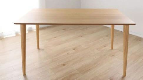 島忠 天然木 オーク ダイニングテーブル 幅135×奥行80×高71cm