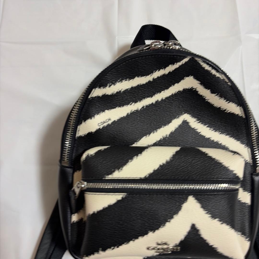 【美品】　COACH コーチ　リュック　バックパック　ゼブラ柄　F39033