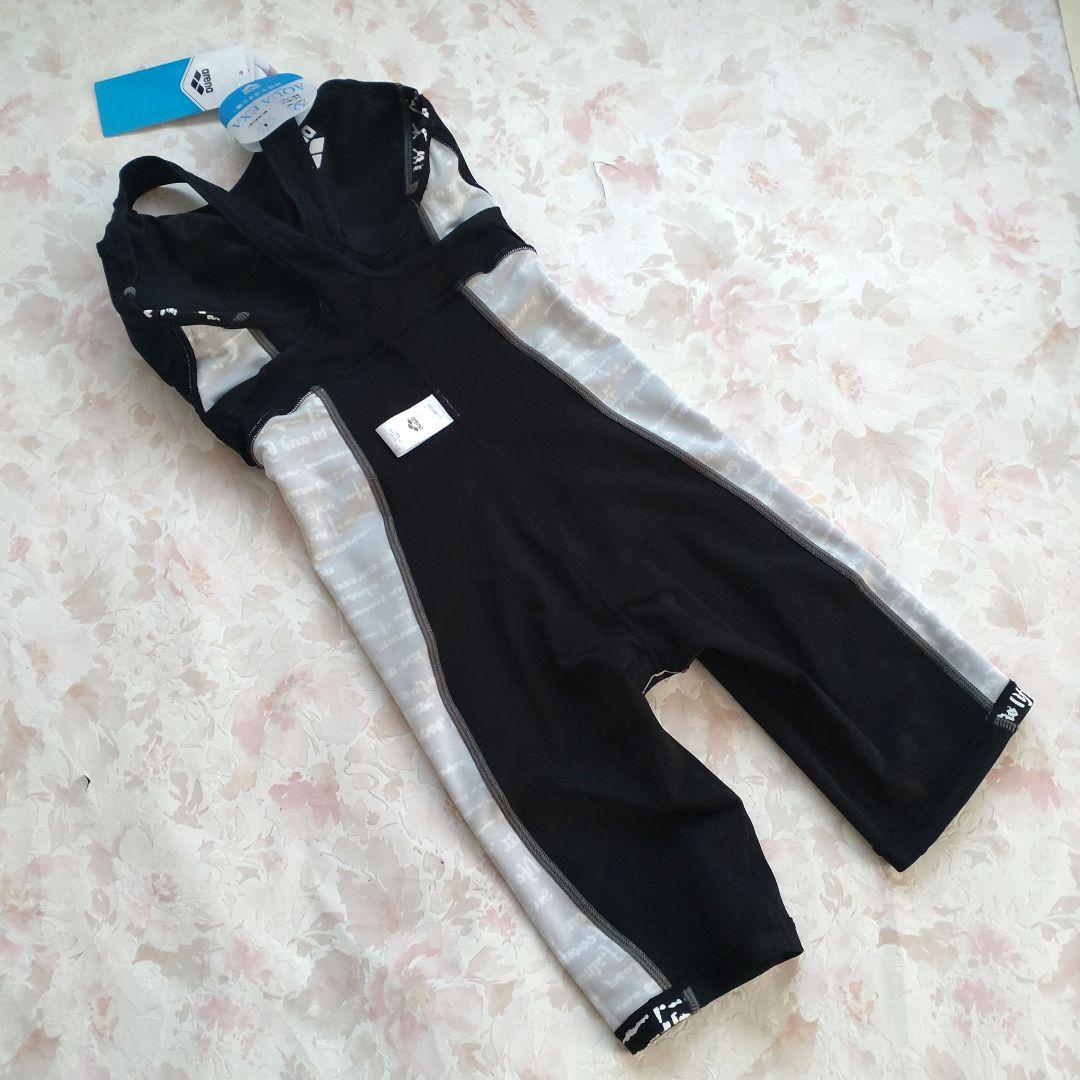 M 新品 arena AQUA EXA パッド付 練習水着 ハーフレッグ 黒