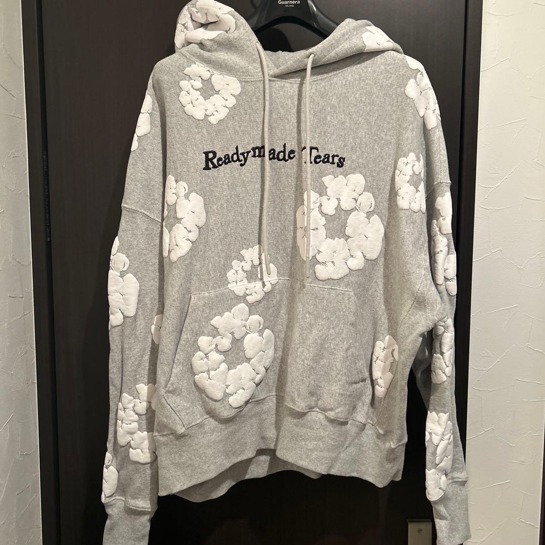 Ready made denim tears パーカー グレー コラボ - メルカリ