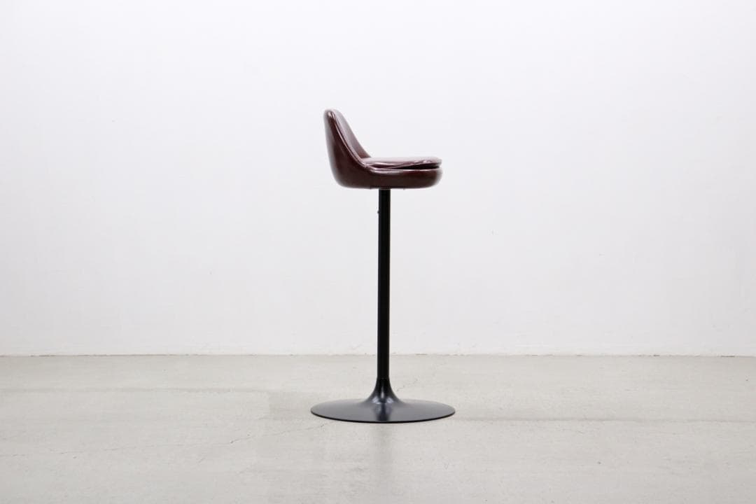 ※専用 在庫2脚 レトロ カウンターチェア 回転 スタンド ダイナー 合皮 赤茶