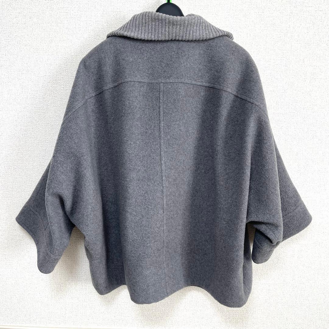 MORABITO グレー ウール ハーフコート ハーフコート グレー/灰色系