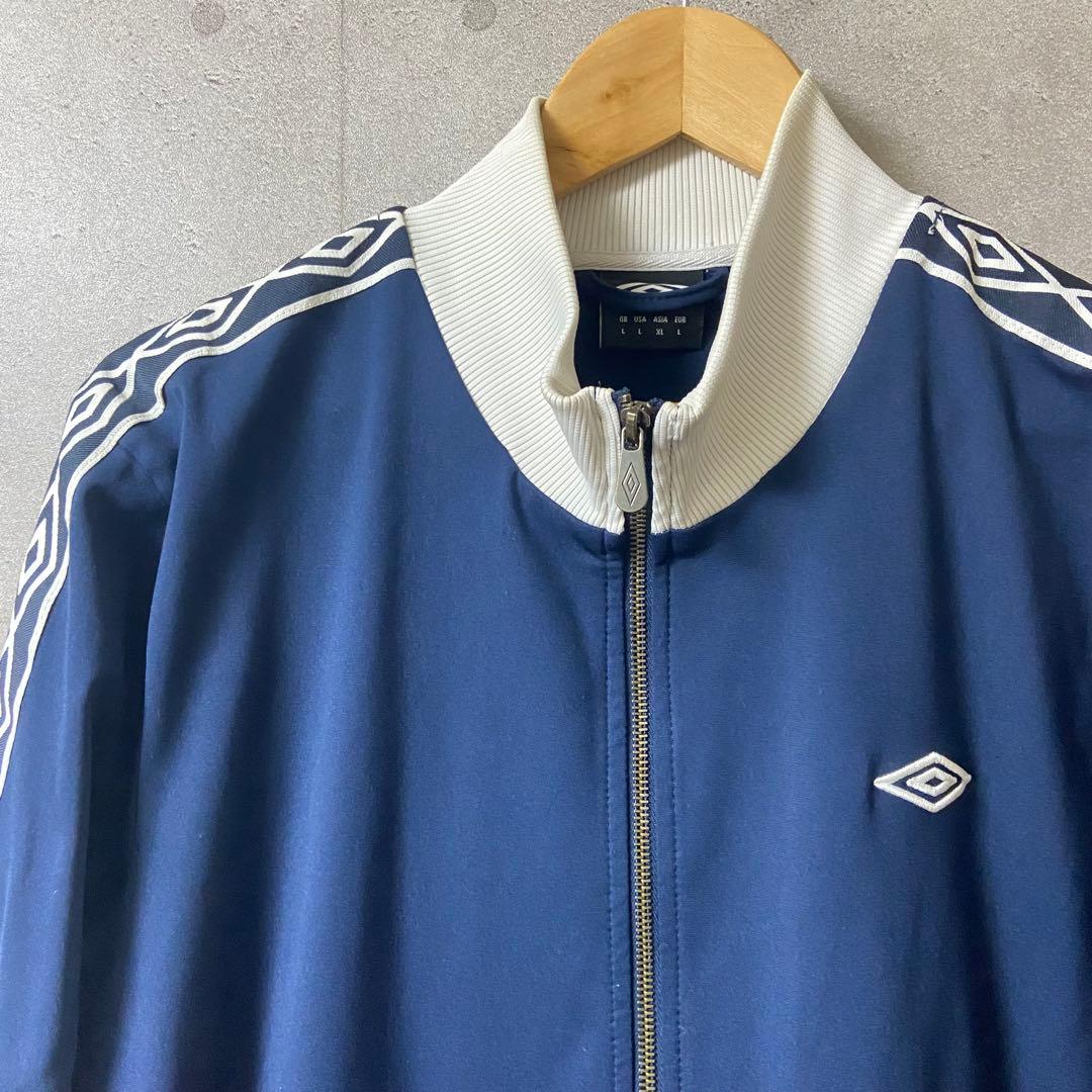 UMBRO トラックジャケット テープロゴ ジャージ ネイビー 紺 古着