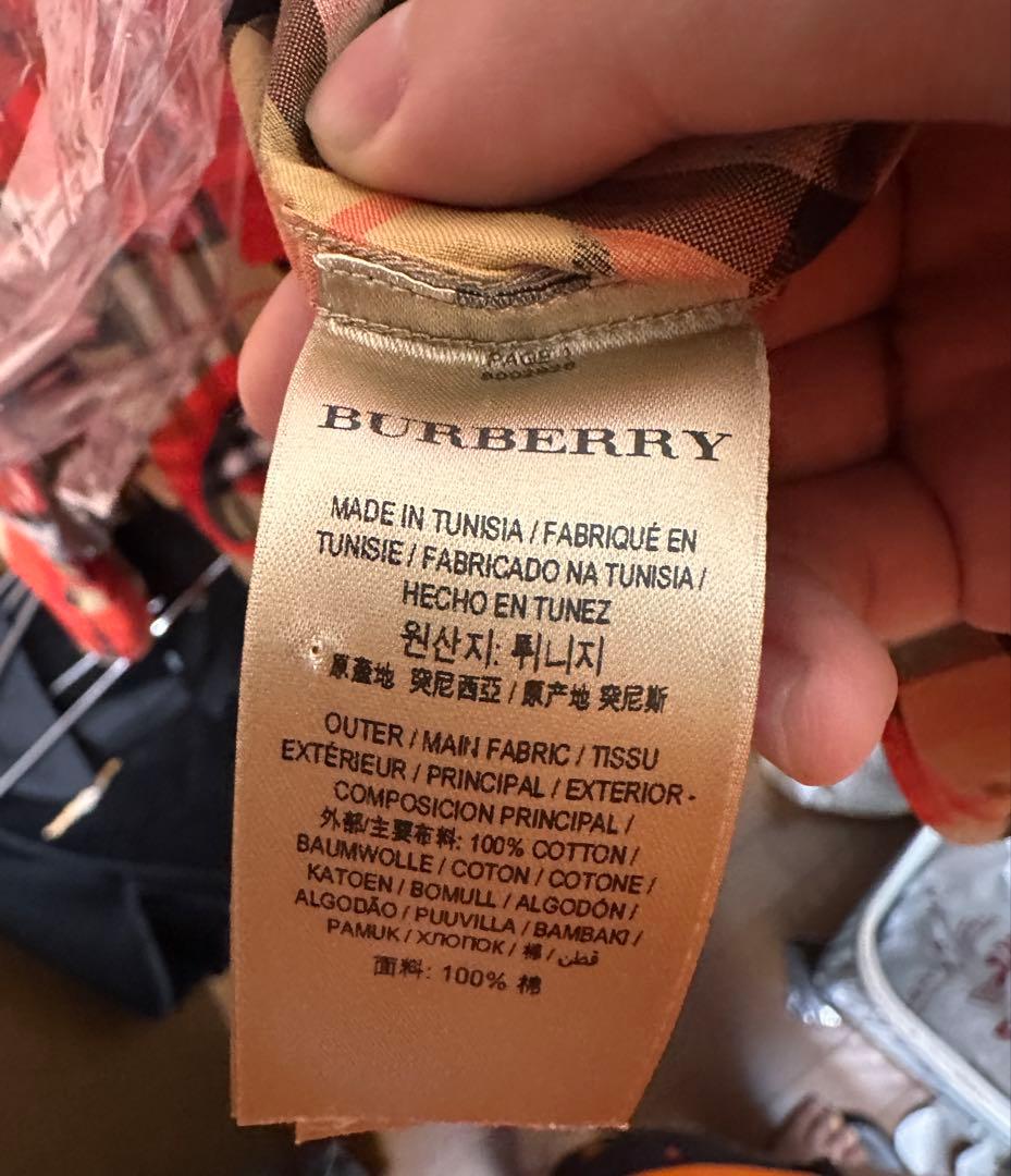 美品 BURBERRY 総柄グラフィック プリント ノバチェック 長袖シャツ