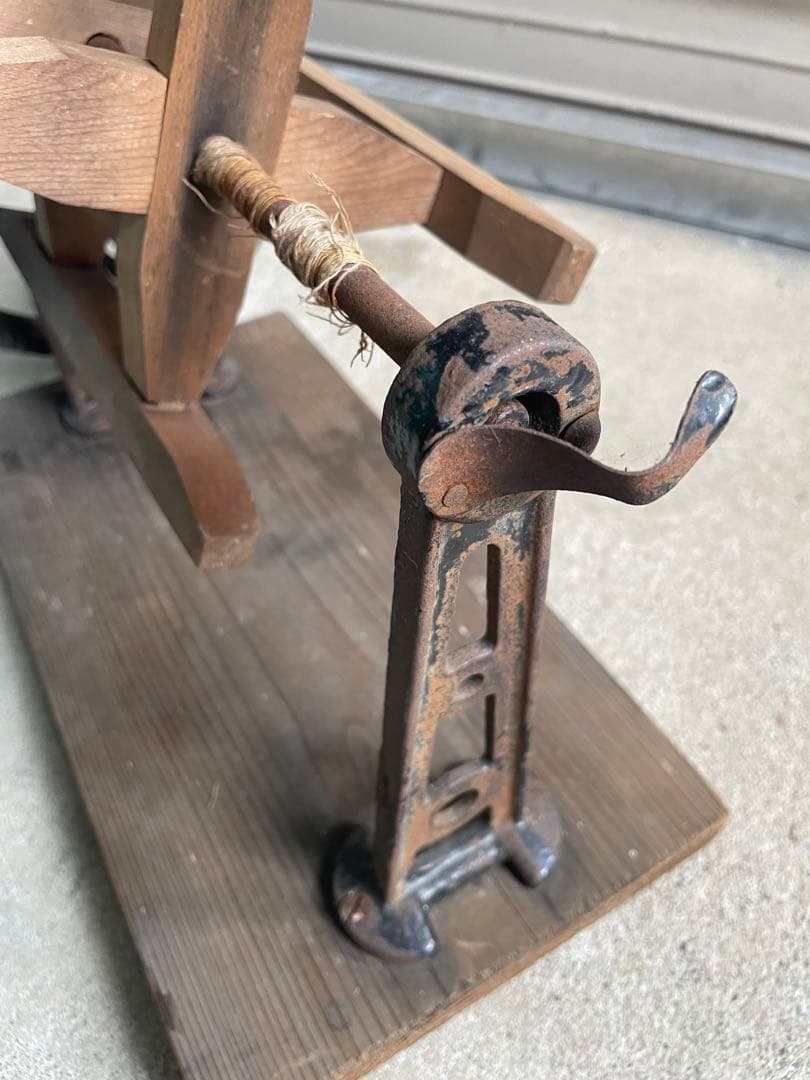 稀少/アンティーク/当時物/蔵出し/古道具/鉄製/糸巻き機/糸巻き/歯車/④