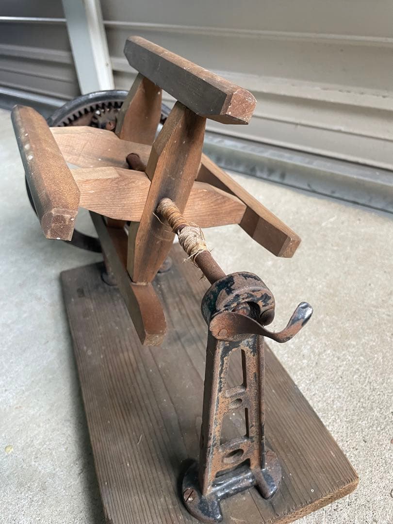 稀少/アンティーク/当時物/蔵出し/古道具/鉄製/糸巻き機/糸巻き/歯車/④