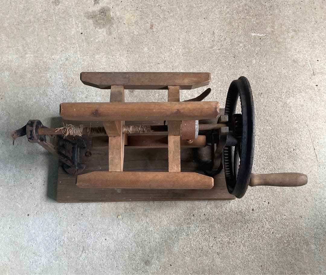 稀少/アンティーク/当時物/蔵出し/古道具/鉄製/糸巻き機/糸巻き/歯車/④