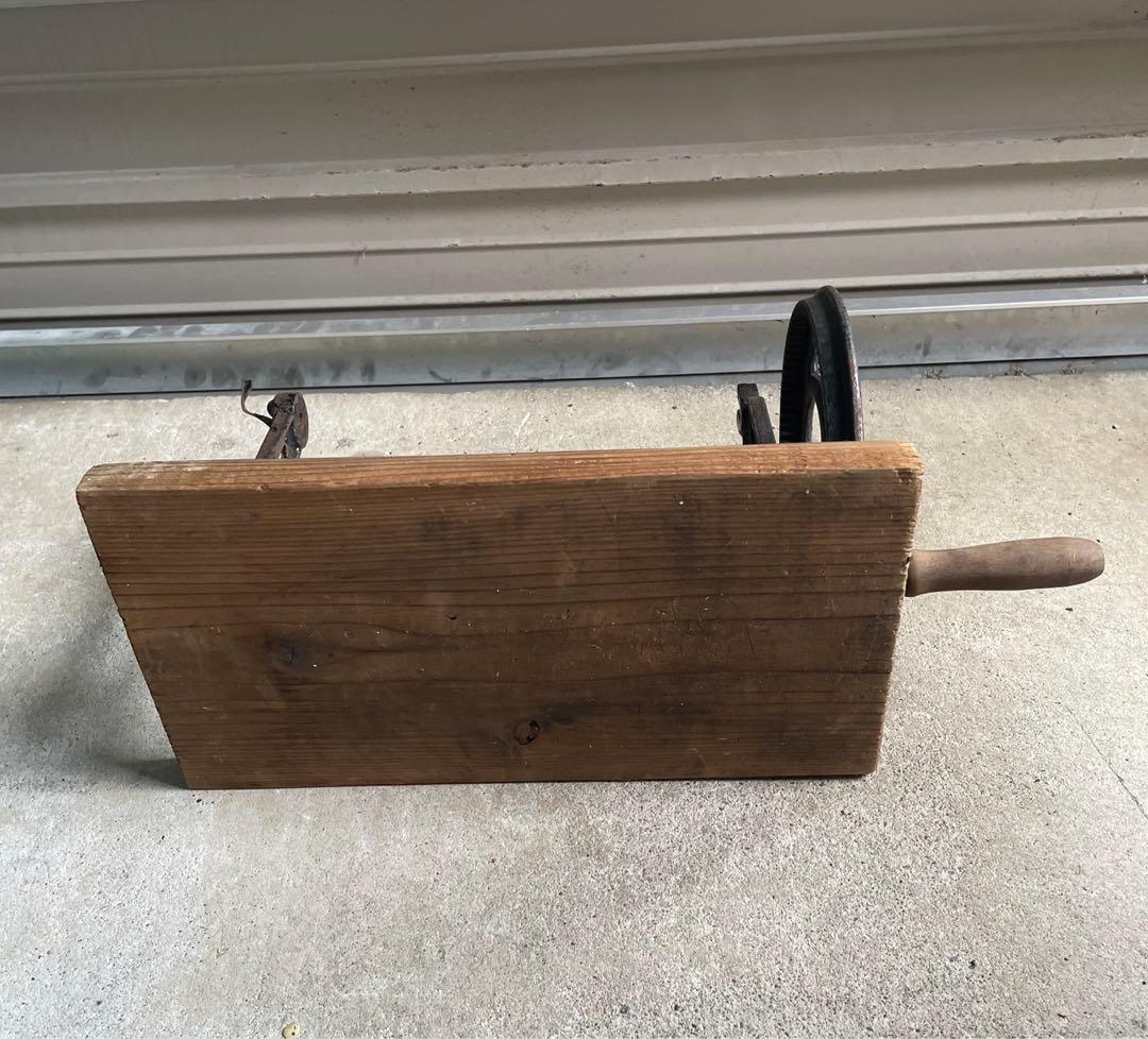 稀少/アンティーク/当時物/蔵出し/古道具/鉄製/糸巻き機/糸巻き/歯車/④