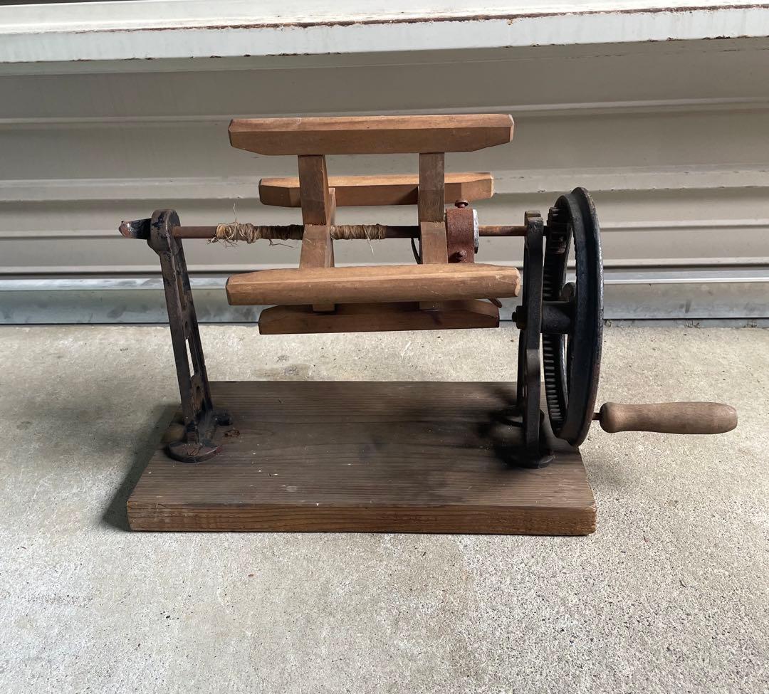 稀少/アンティーク/当時物/蔵出し/古道具/鉄製/糸巻き機/糸巻き/歯車/④