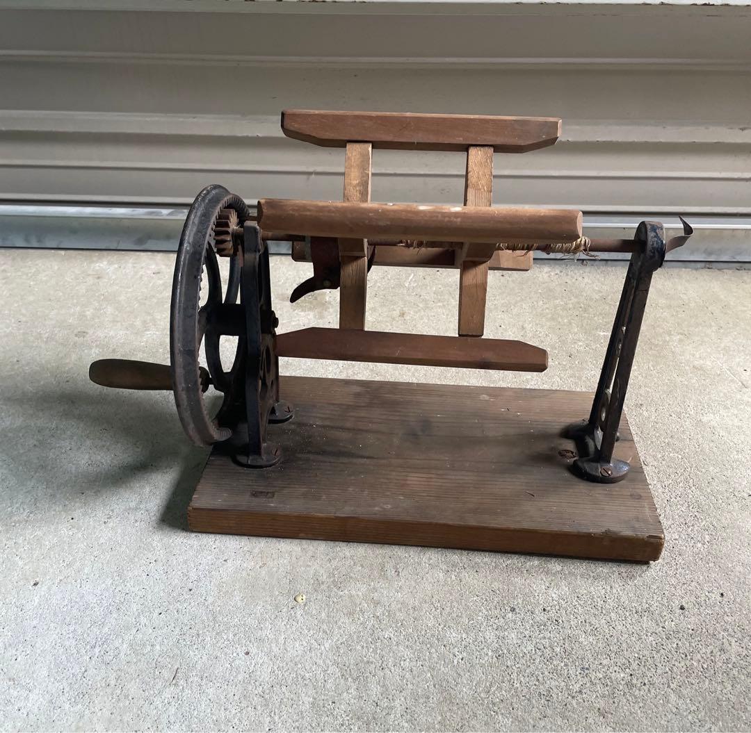 稀少/アンティーク/当時物/蔵出し/古道具/鉄製/糸巻き機/糸巻き/歯車/④