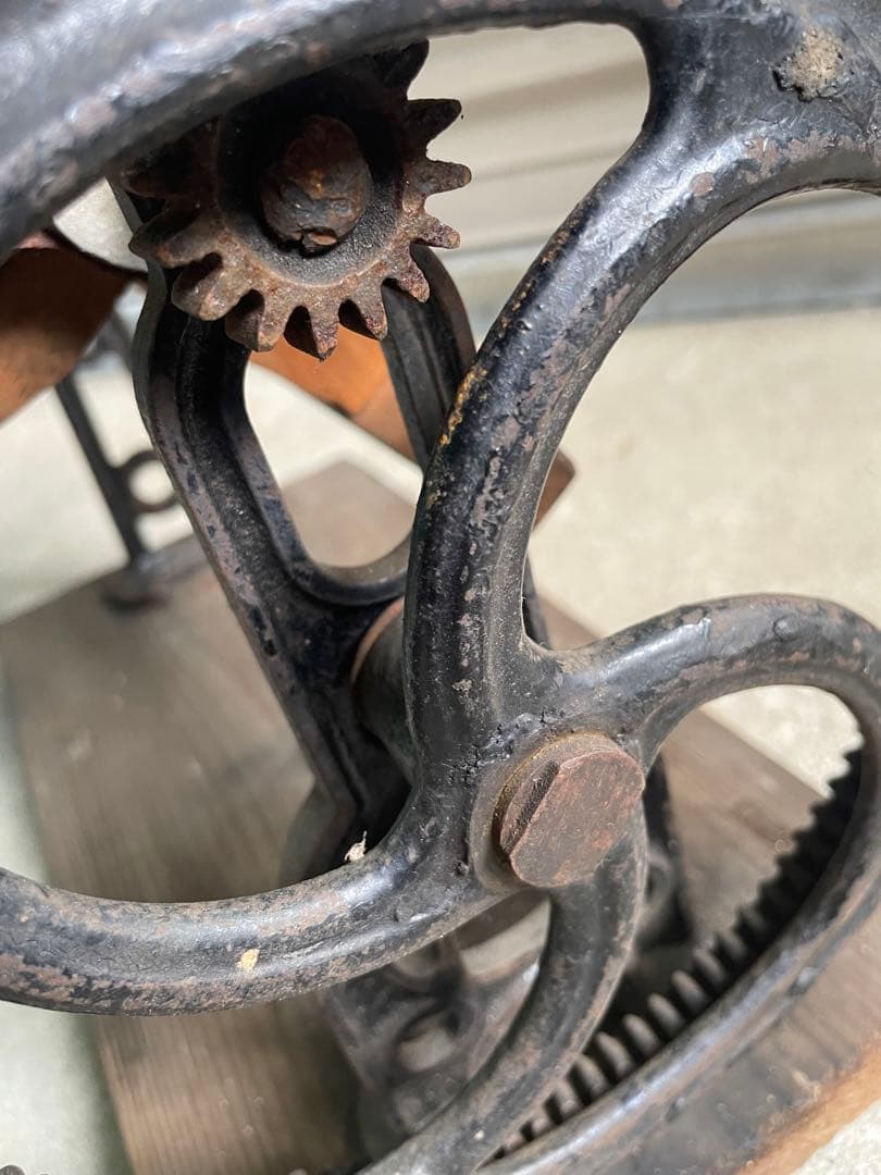 稀少/アンティーク/当時物/蔵出し/古道具/鉄製/糸巻き機/糸巻き/歯車/④