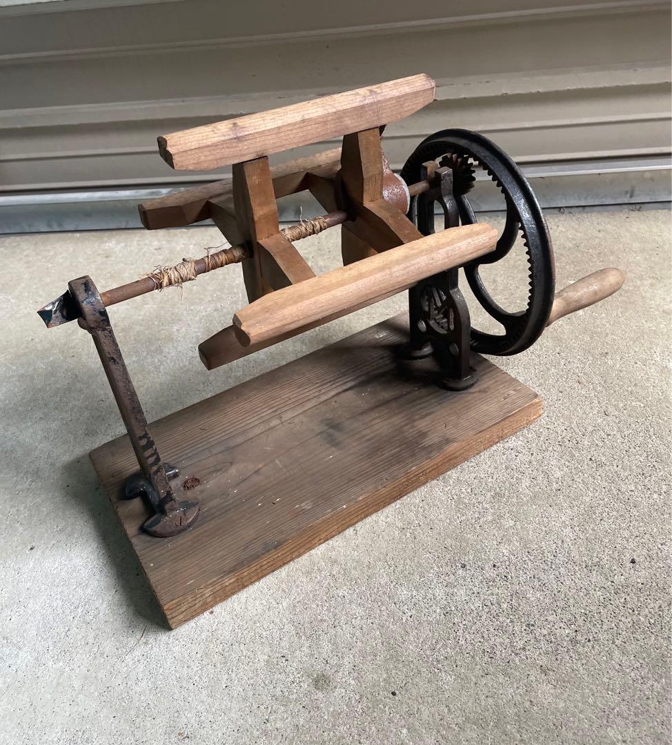 稀少/アンティーク/当時物/蔵出し/古道具/鉄製/糸巻き機/糸巻き/歯車/④