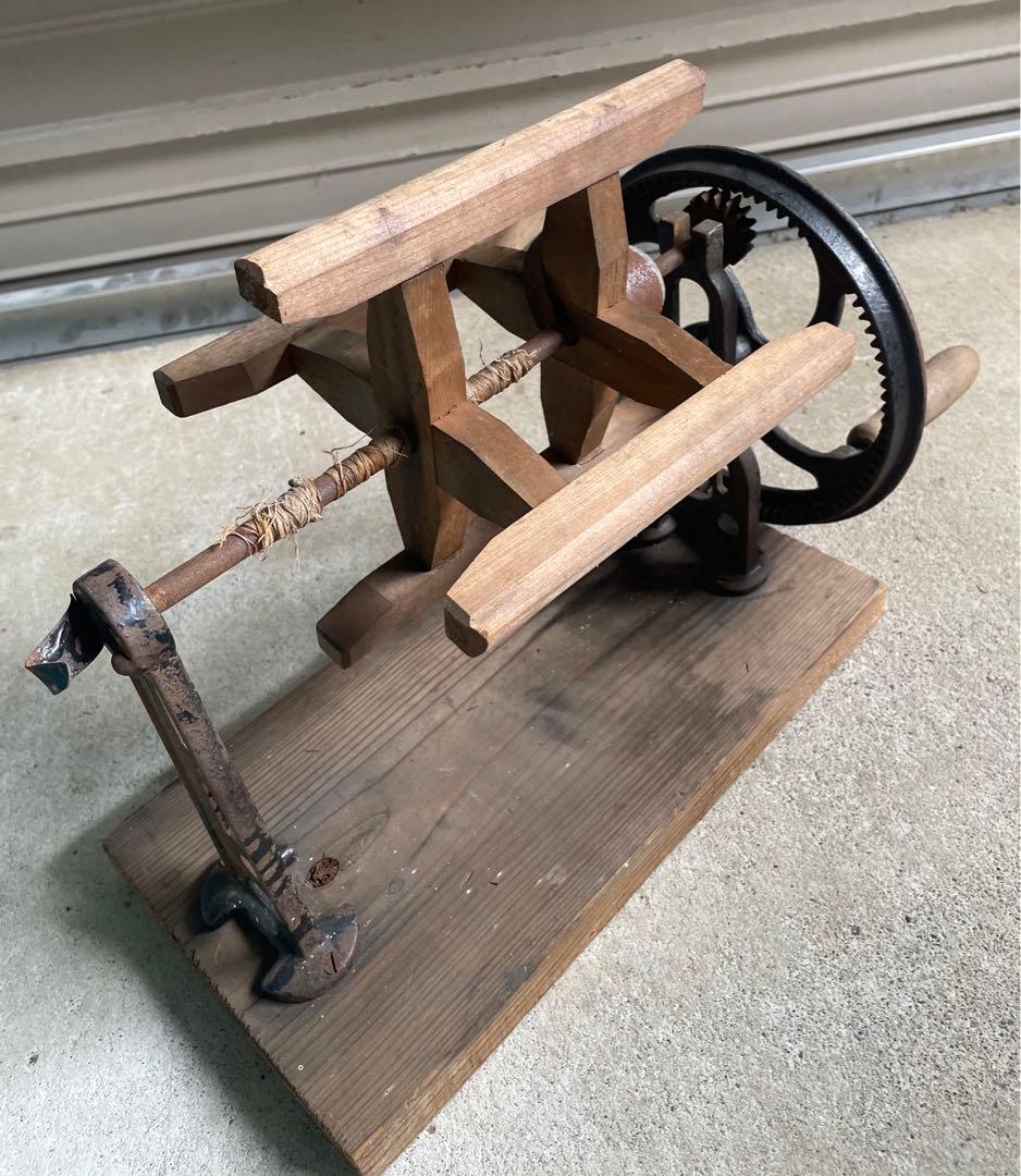 稀少/アンティーク/当時物/蔵出し/古道具/鉄製/糸巻き機/糸巻き/歯車/④