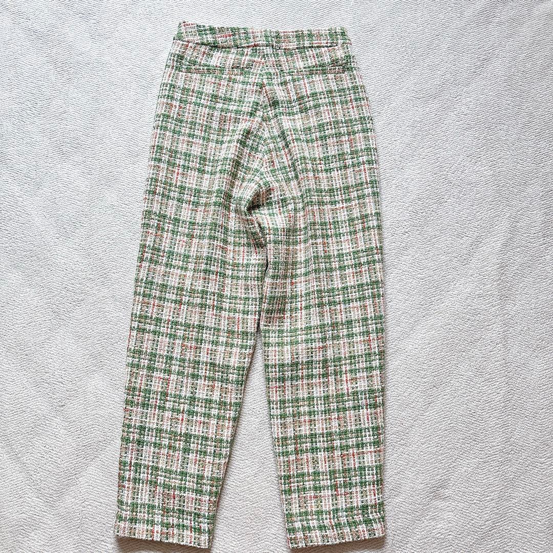 新品✨SEVENTENbyMIHOKAWAHITO ツイードパンツ グリーンM