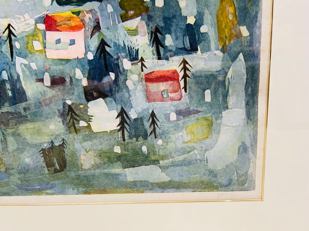 高橋義治 『雪』 銅版画 画家 コレクション