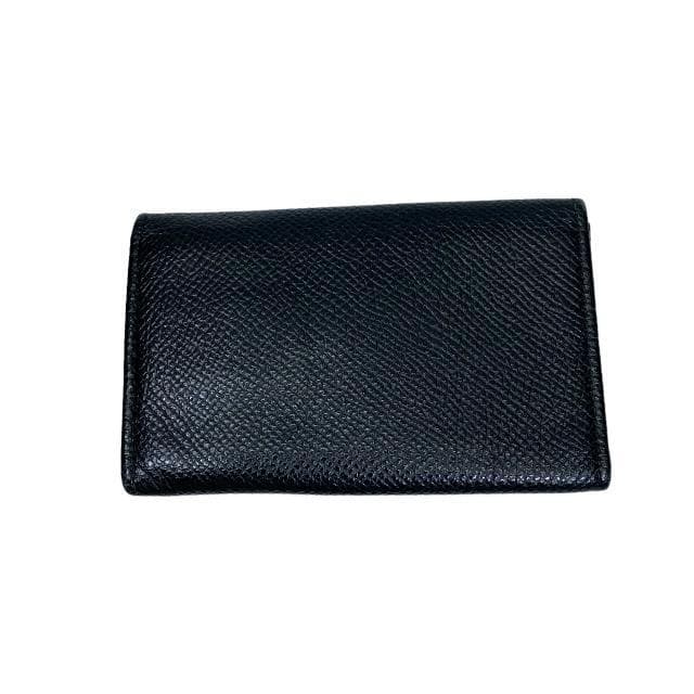 ブルガリ 6連 キーケース 小物 ロゴクリップ レザー ブラック 黒