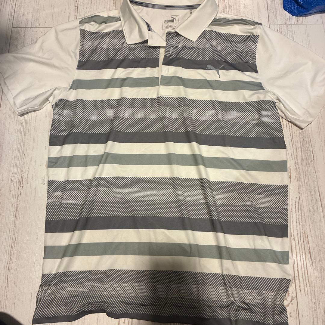 ゴルフ用ストライプポロシャツ4点セット