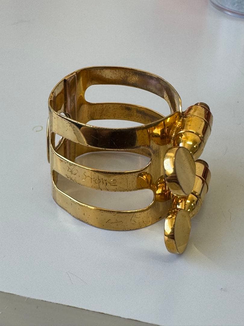 Woodstone アルトサックス用 金メッキ リガチャー セルマー