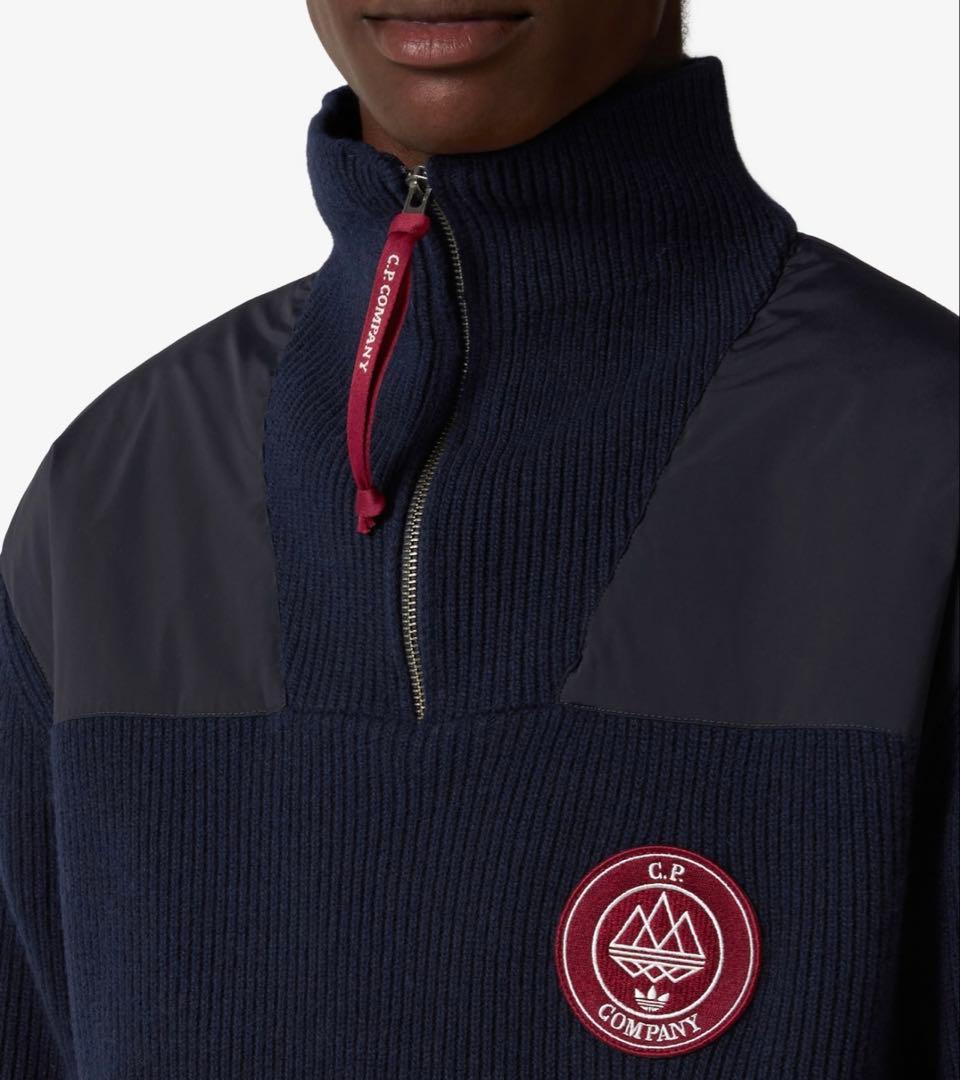 アディダス オリジナルス×シーピー カンパニー ハーフジップ　ニット　XL