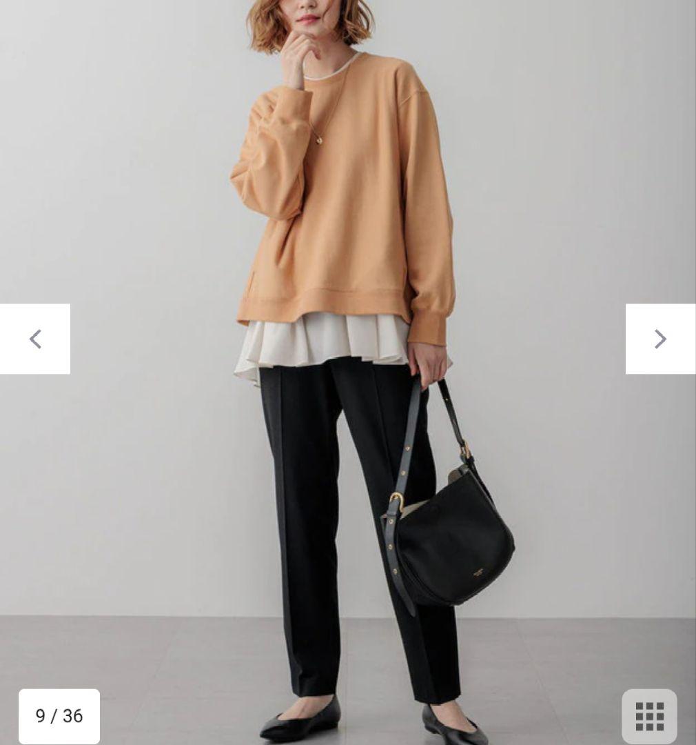 【Oggi2月号掲載/洗える】ウォームストレッチ テーパード パンツ