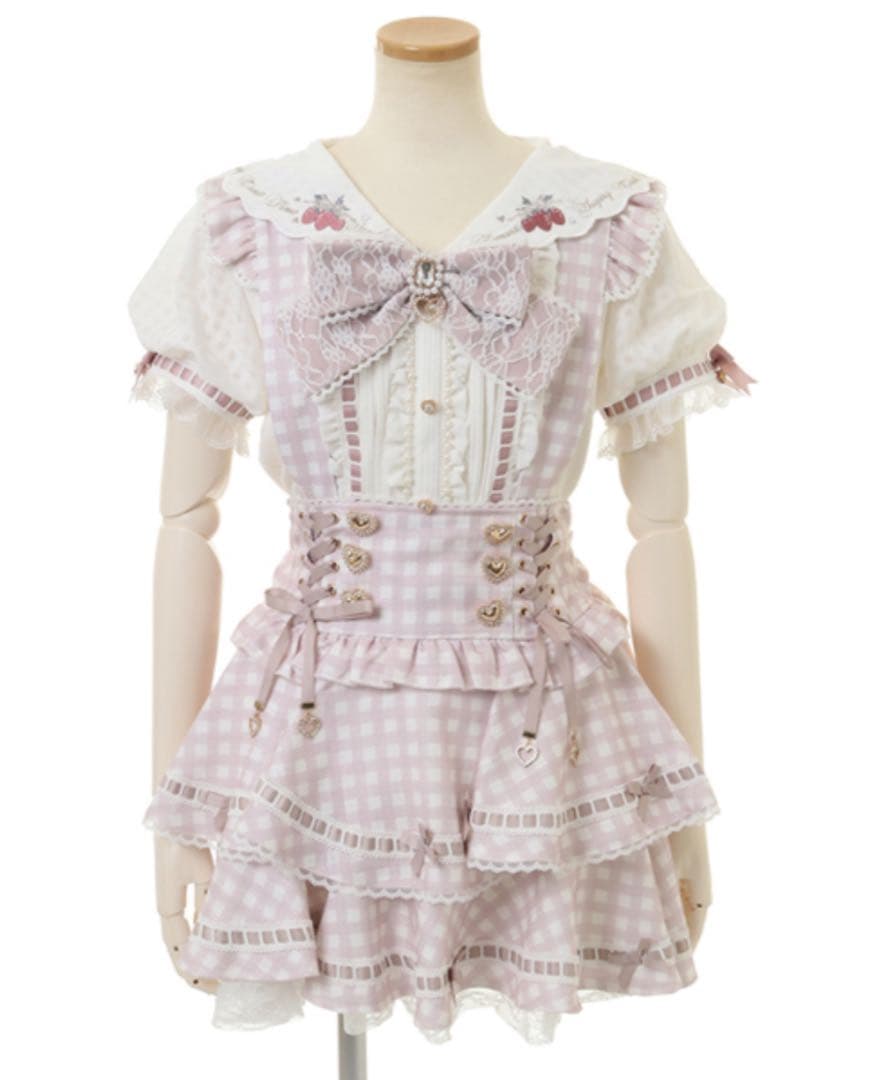 即完売【新品未使用】レア はしごリボンギンガムティアードスカパン