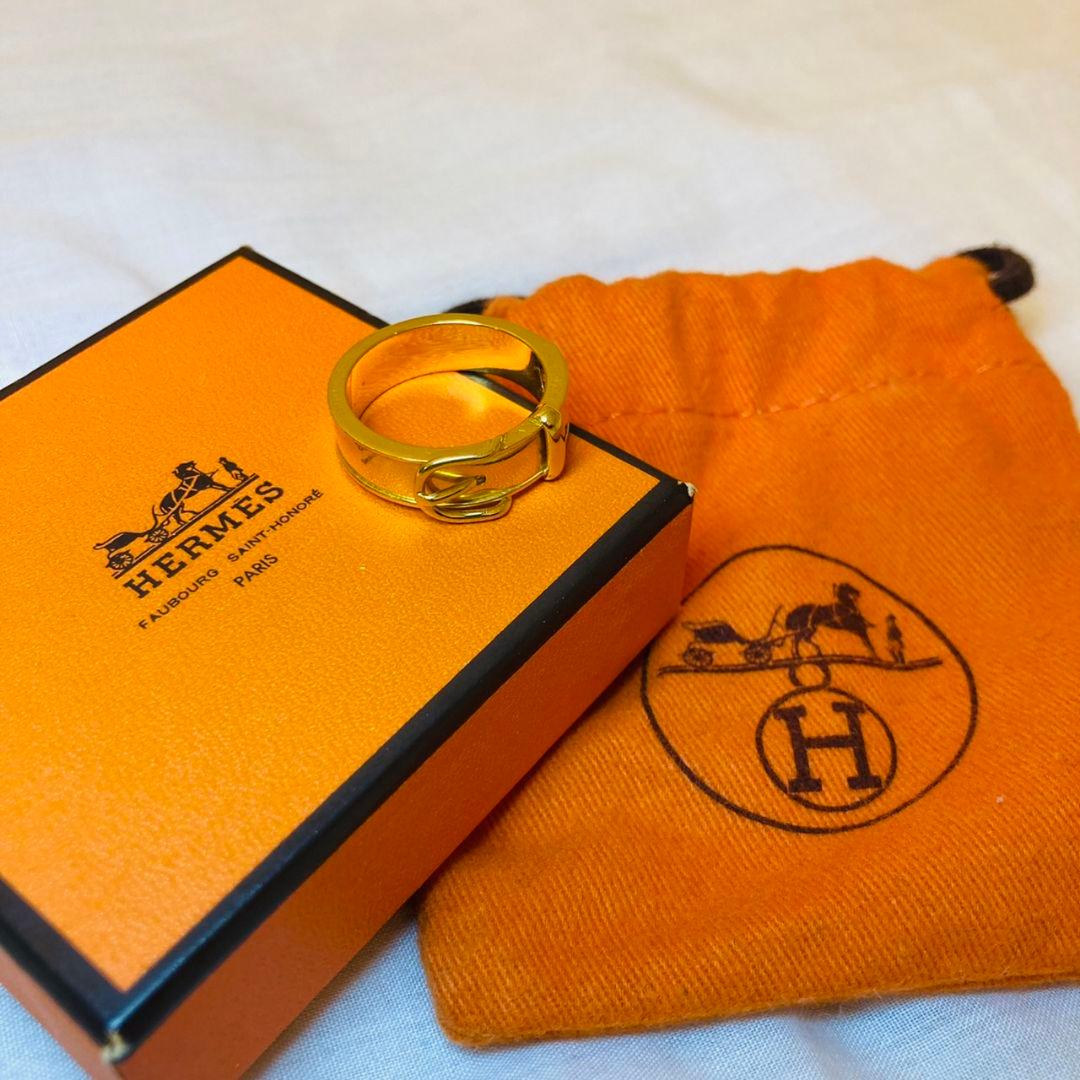 HERMES エルメス サンチュール スカーフリング 指輪 箱付き