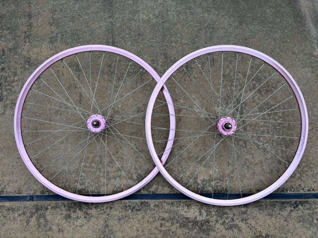 13りんご様】GRAN COMPE グランコンペ ピスト ホイール前後ピンク