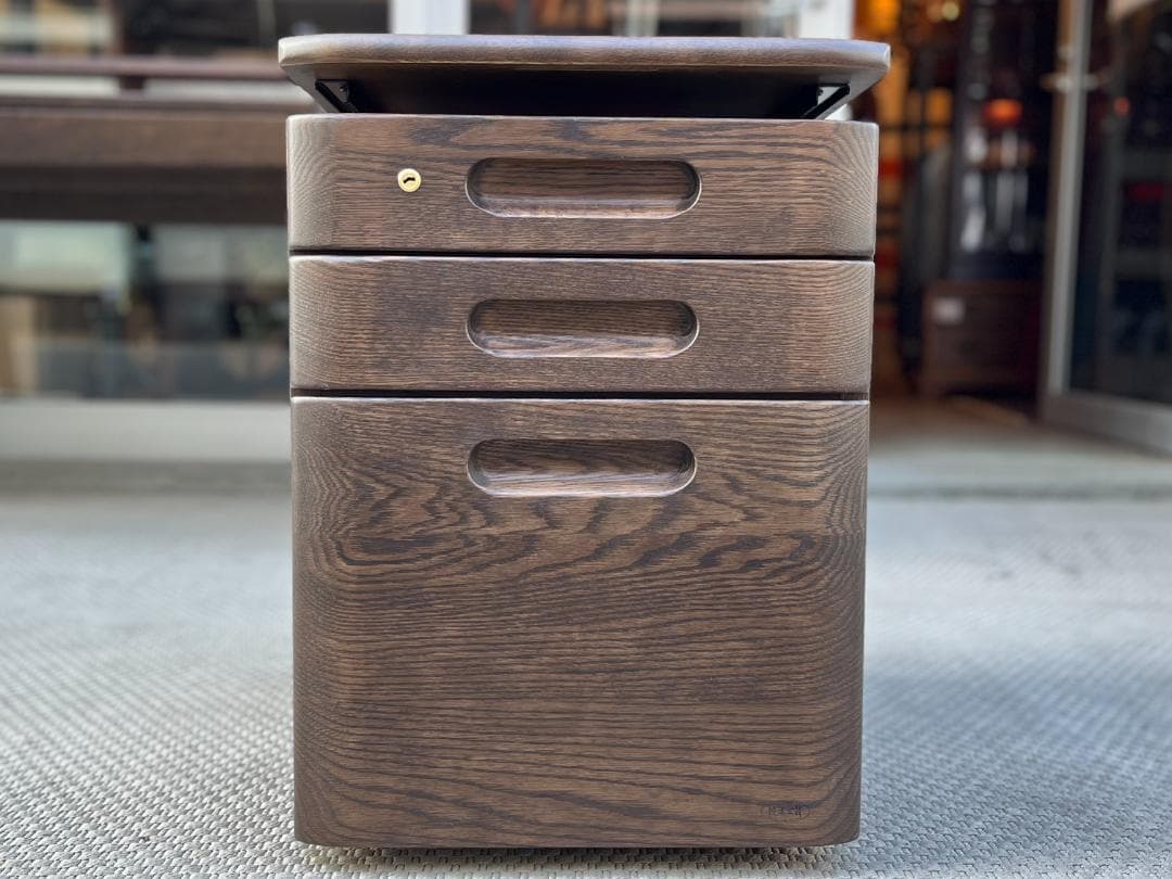 現行モデル☆浜本工芸／No.32／デスクチェスト／デスクワゴン