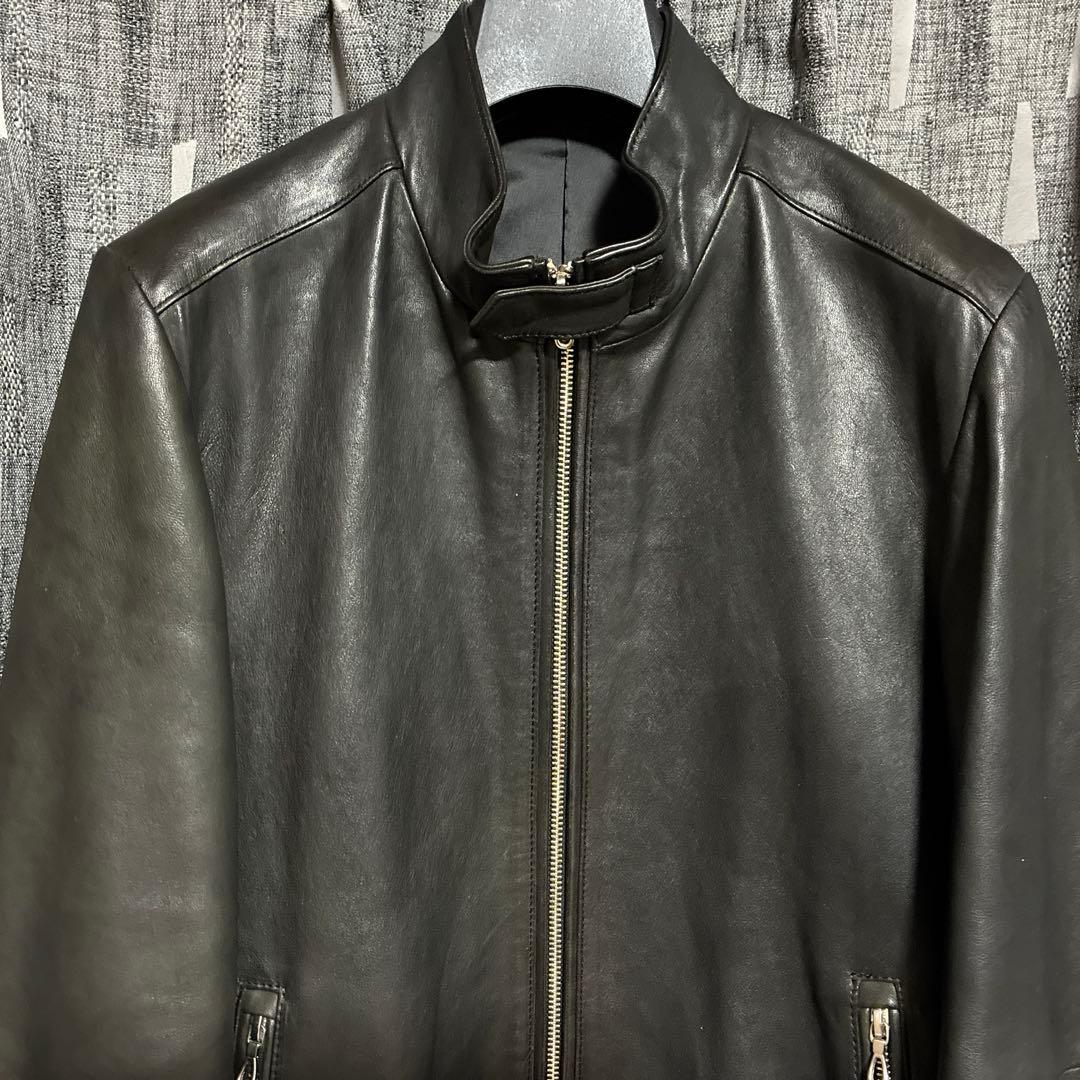 5351プールオム シングルライダースジャケット サイズ46 ブラック