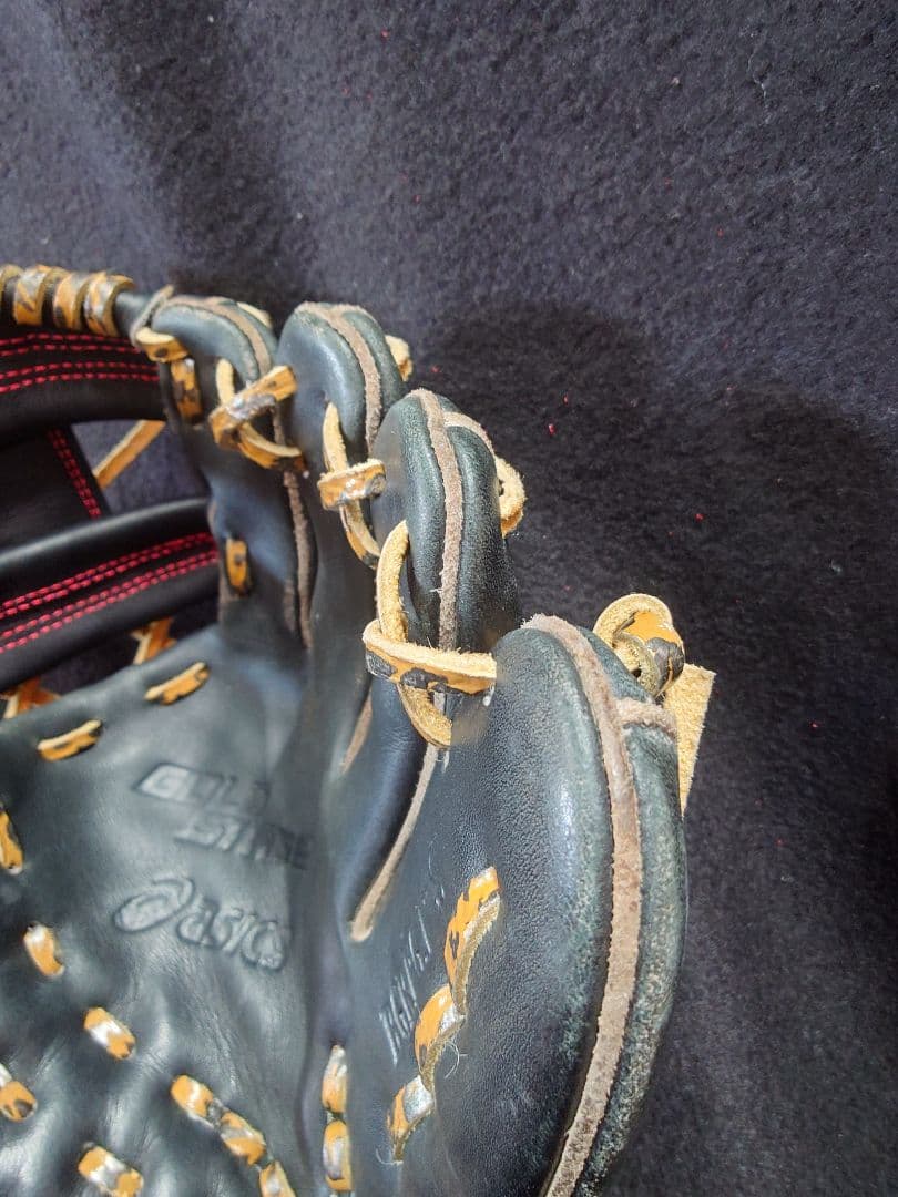 《中古》アシックスゴールドステージ軟式用 BGRFJ-S ヒョウ柄ギャル仕様