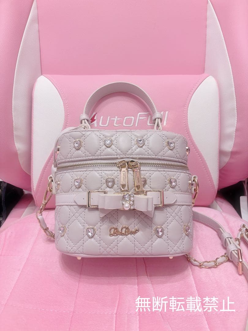 LIZLISA ハートビジューキルティングバニティバッグ 地雷系 量産型