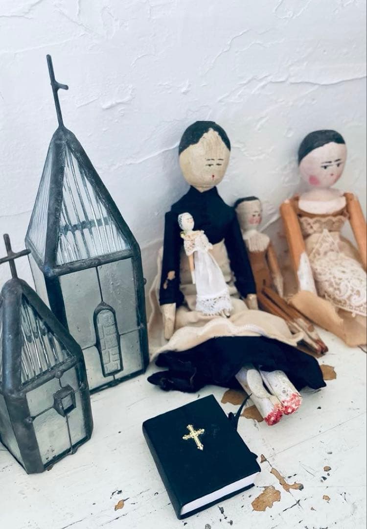 ¨*•.¸¸☆*・ アンティーク　ペグドール 17cm゜•*¨*•.¸¸☆*