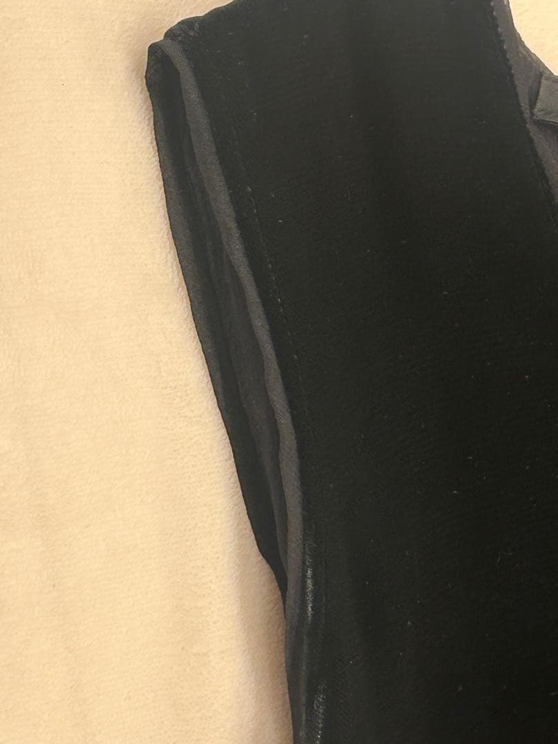 PRADA　シルク ブラック ノースリーブ ワンピース　40