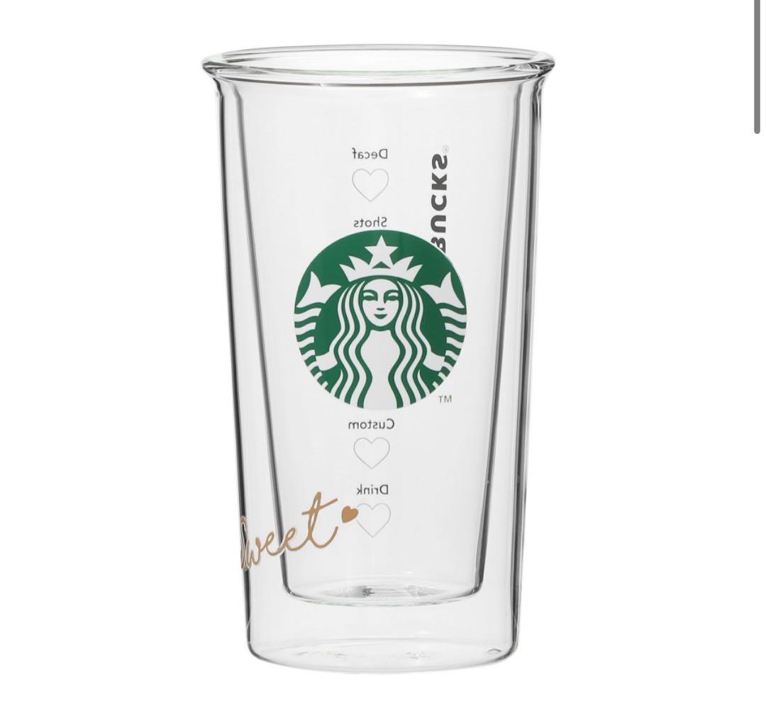 【新品未使用】スターバックス バレンタイン2023 ダブルウォールグラス セット
