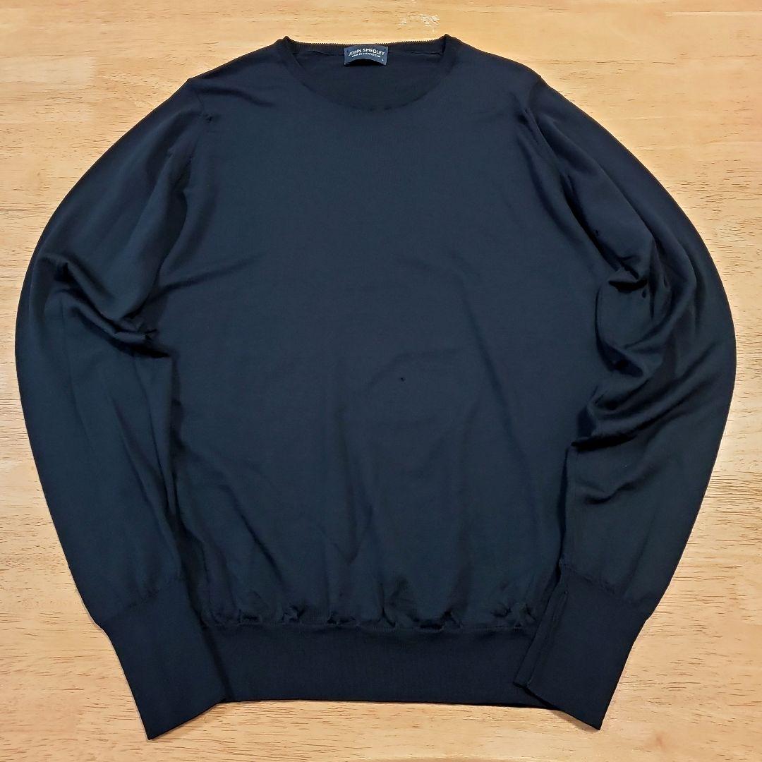JOHN SMEDLEY 英国製 ブラック 30G ニット