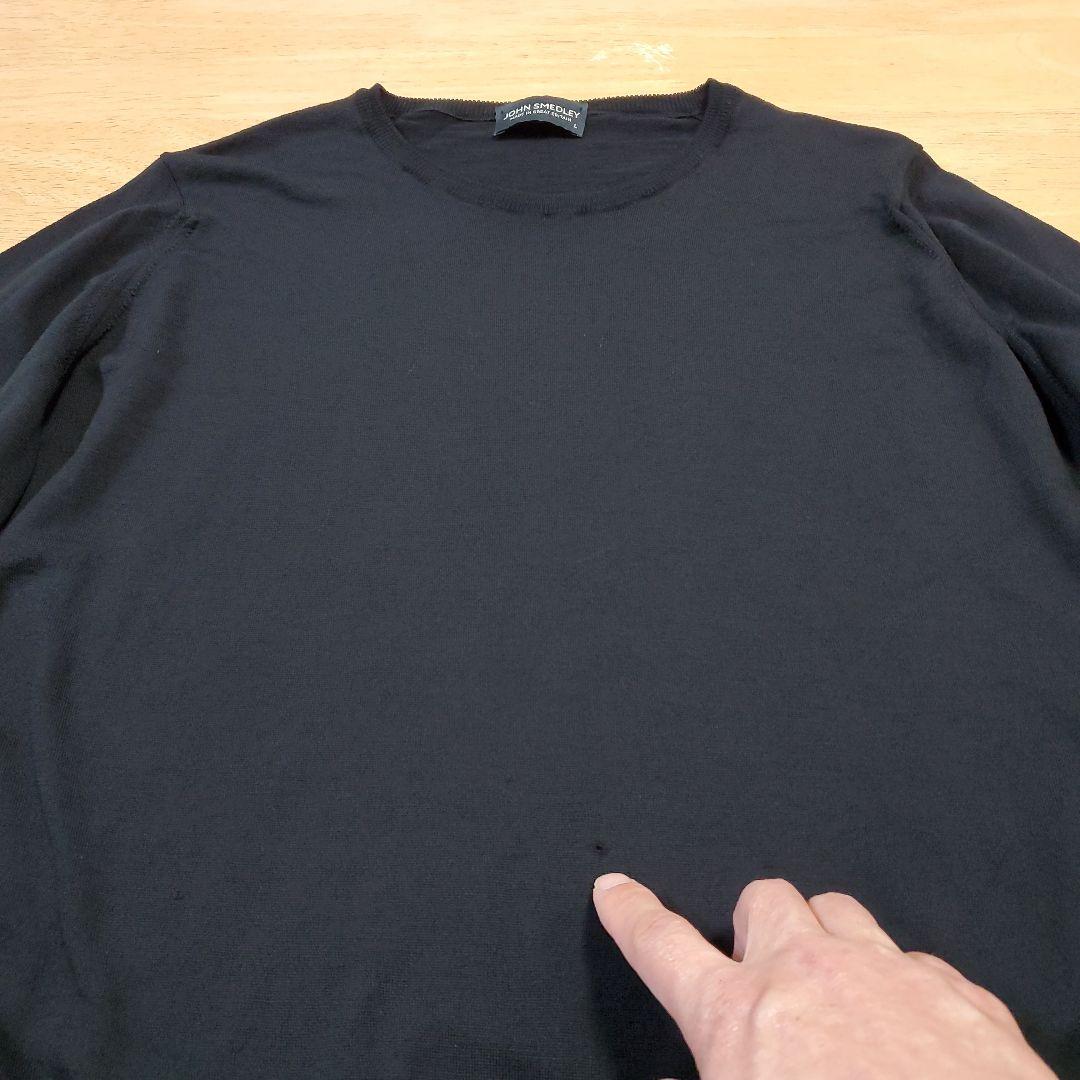 JOHN SMEDLEY 英国製 ブラック 30G ニット